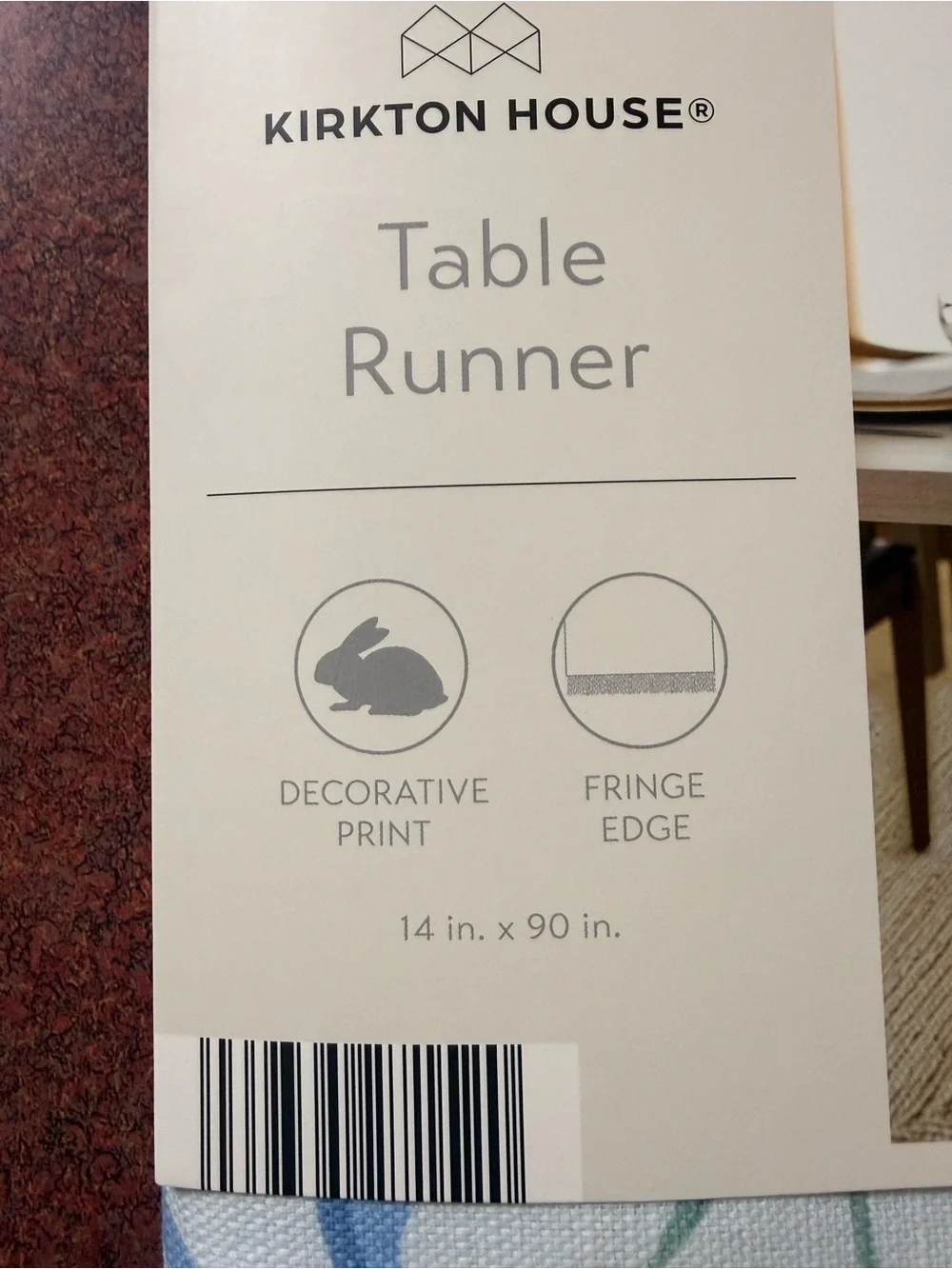 Table Runner Label